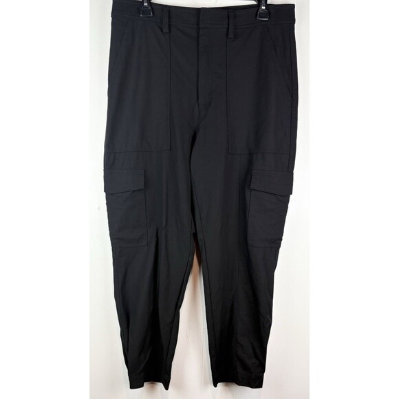 Banana Republic Women's Black Ankle Utility Cargo Pant Minimalist , Size 12 - Picture 2 of 9